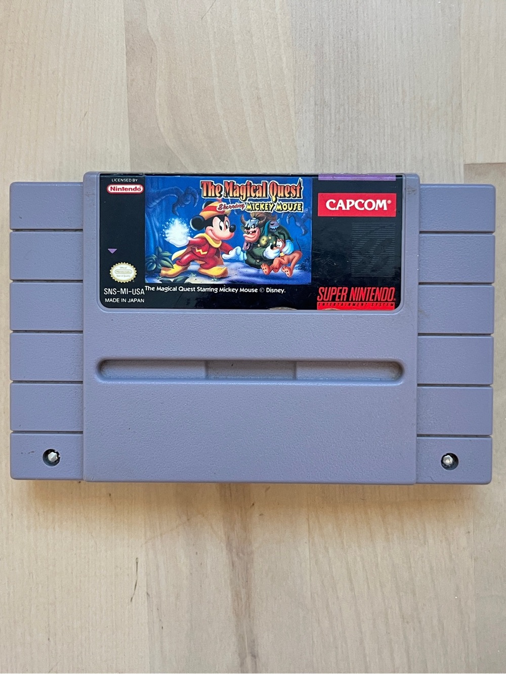 The Magical Quest Starring Mickey Mouse SNES Authentic Tested Working